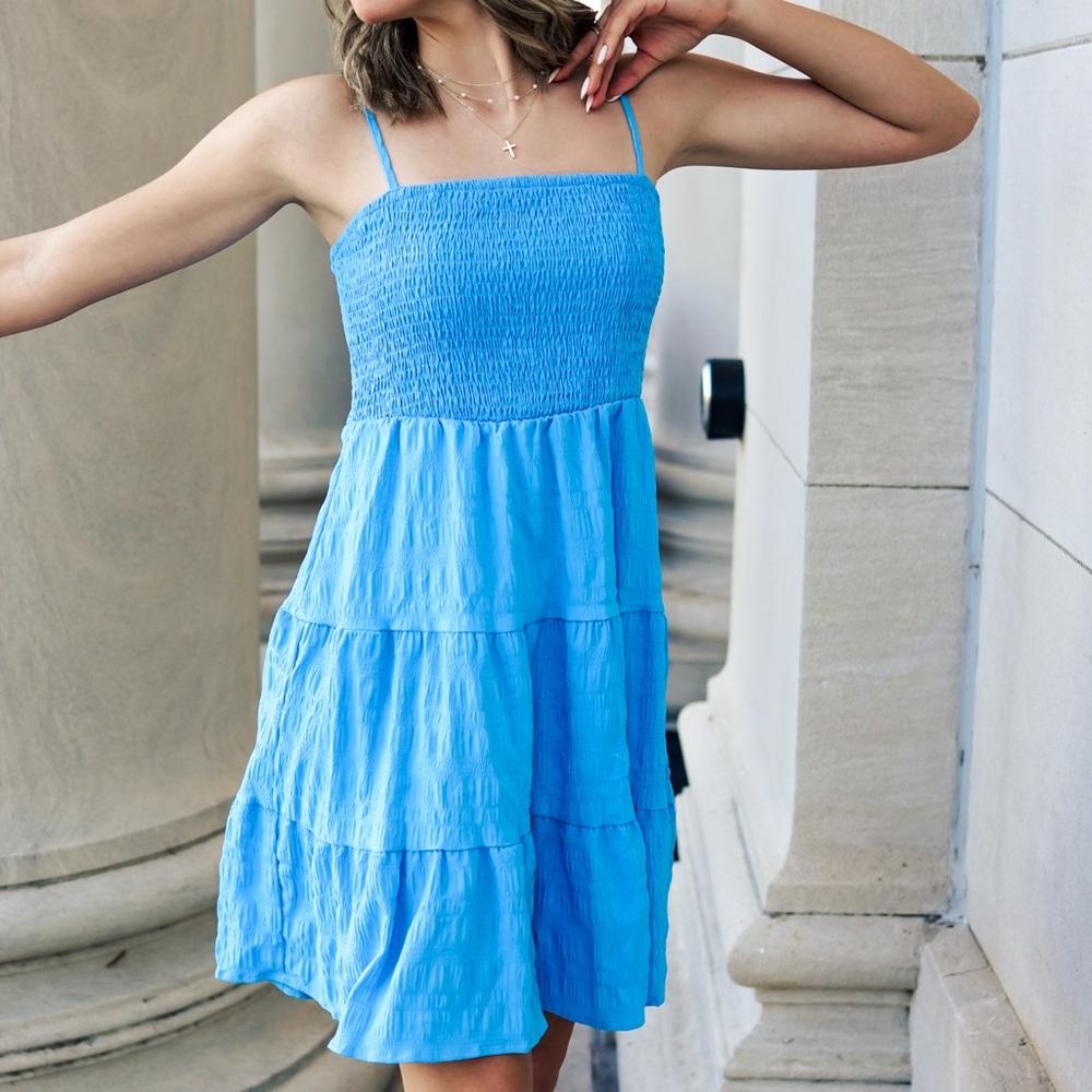 Elegant Blue Summer Dress